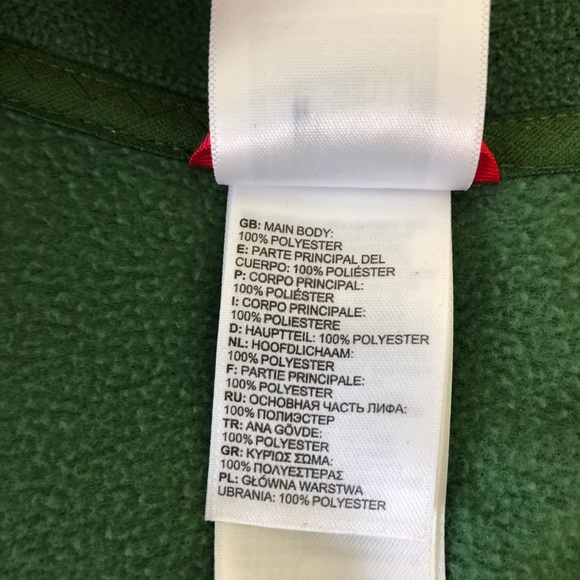 The North Face green fleece full zipper jacket Sz XXL **used-like new** - Picture 10 of 11